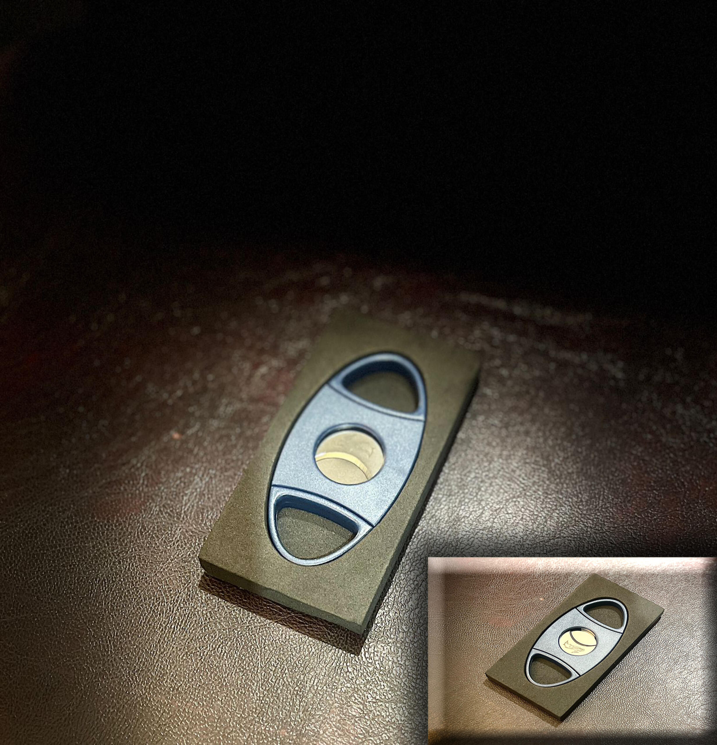 Blue Crocodile Cigar Cutter