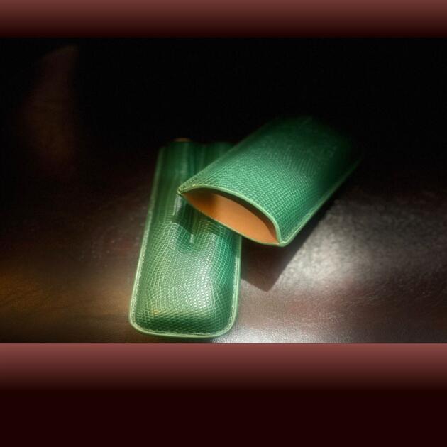 Dual Green Cigar Case