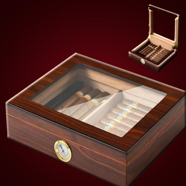 Desk Top Humidor Brown 25-35 Cigars