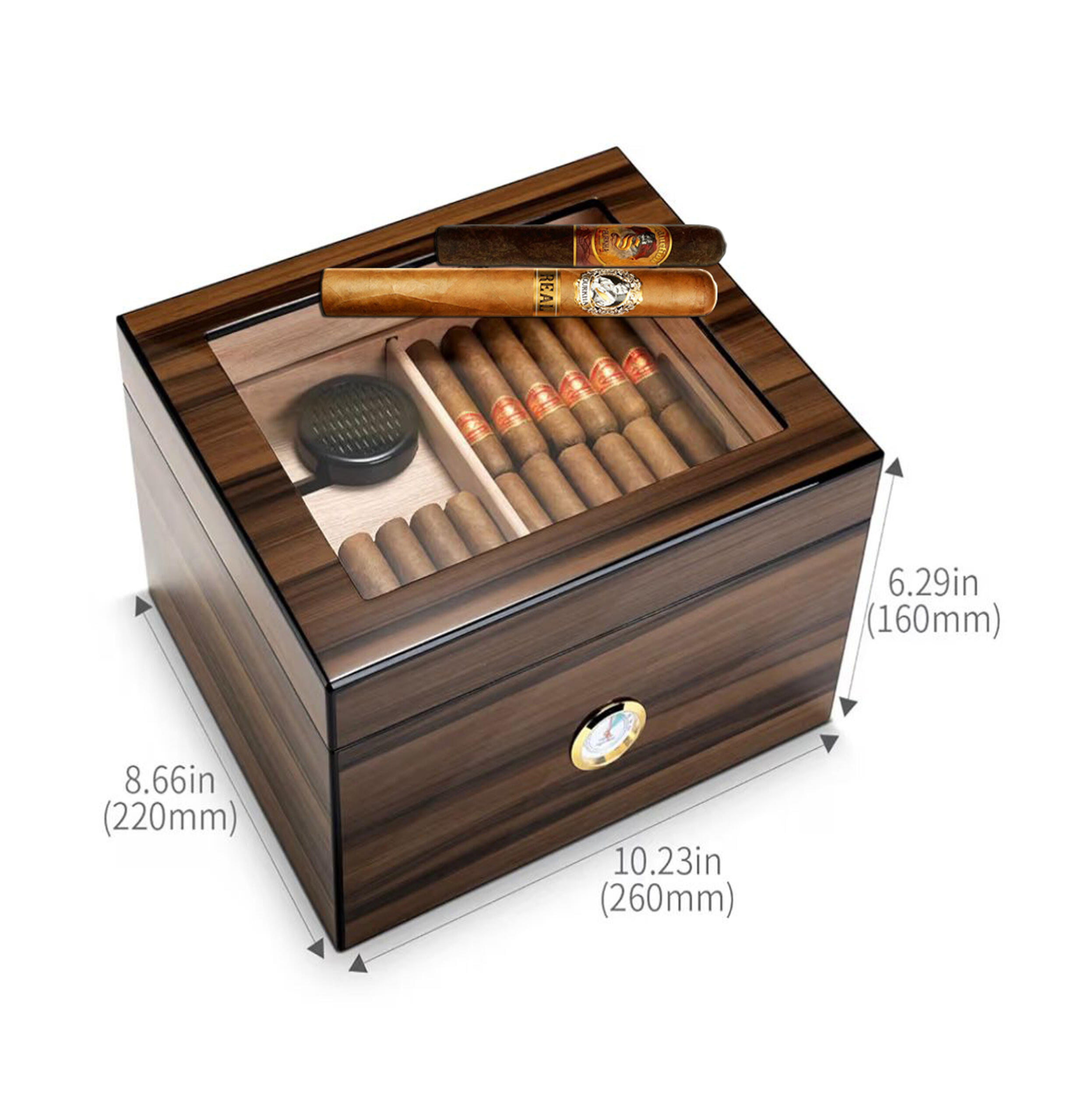 Desk Top Humidor Brown 50-60 Cigars copy - Image 4