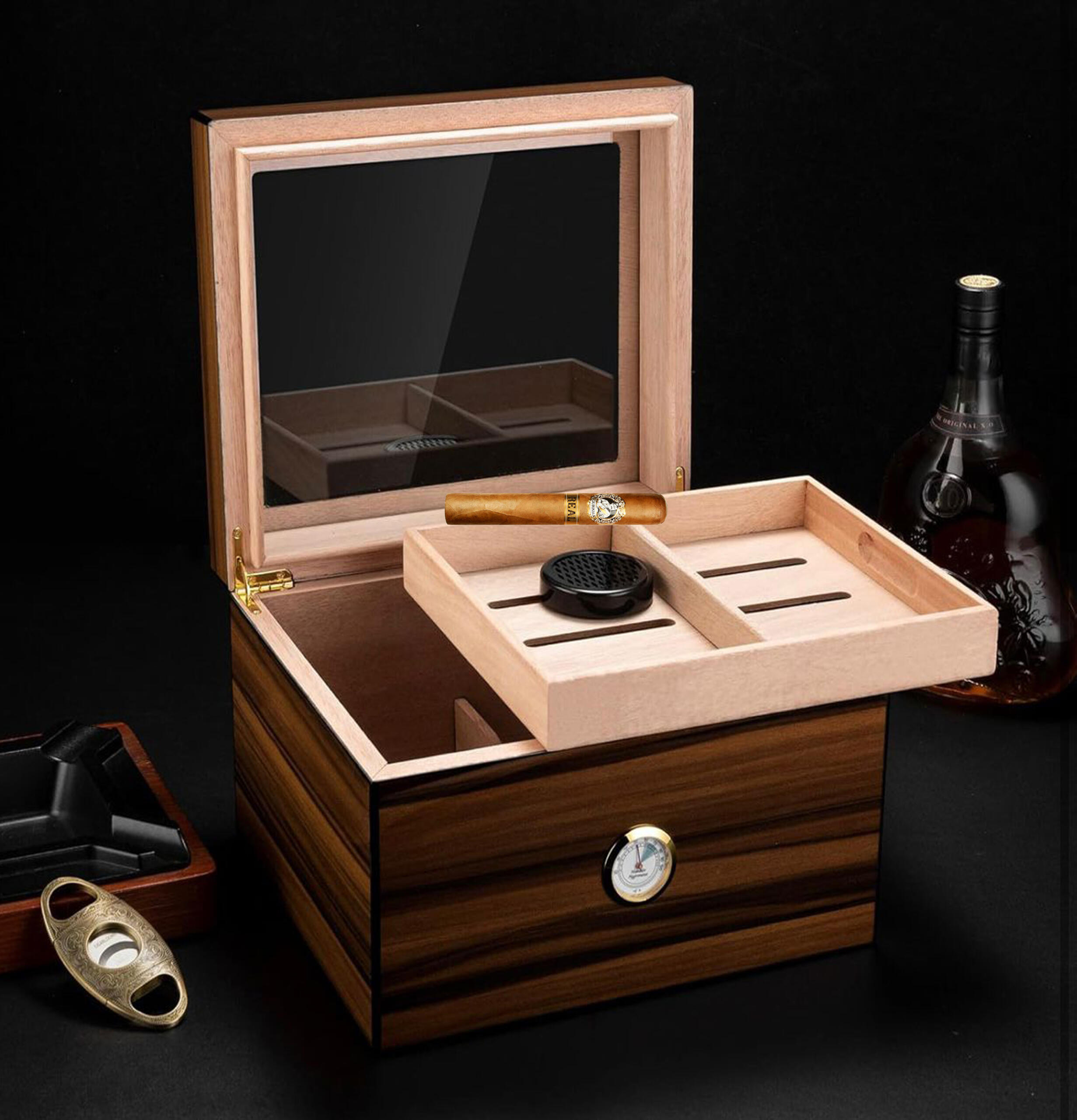 Desk Top Humidor Brown 50-60 Cigars copy