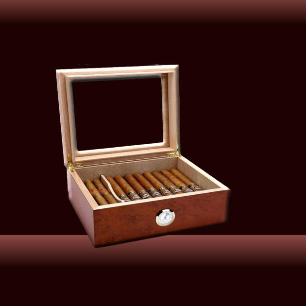 Desk Top Humidor Piano Laquer 35-50 Cigars