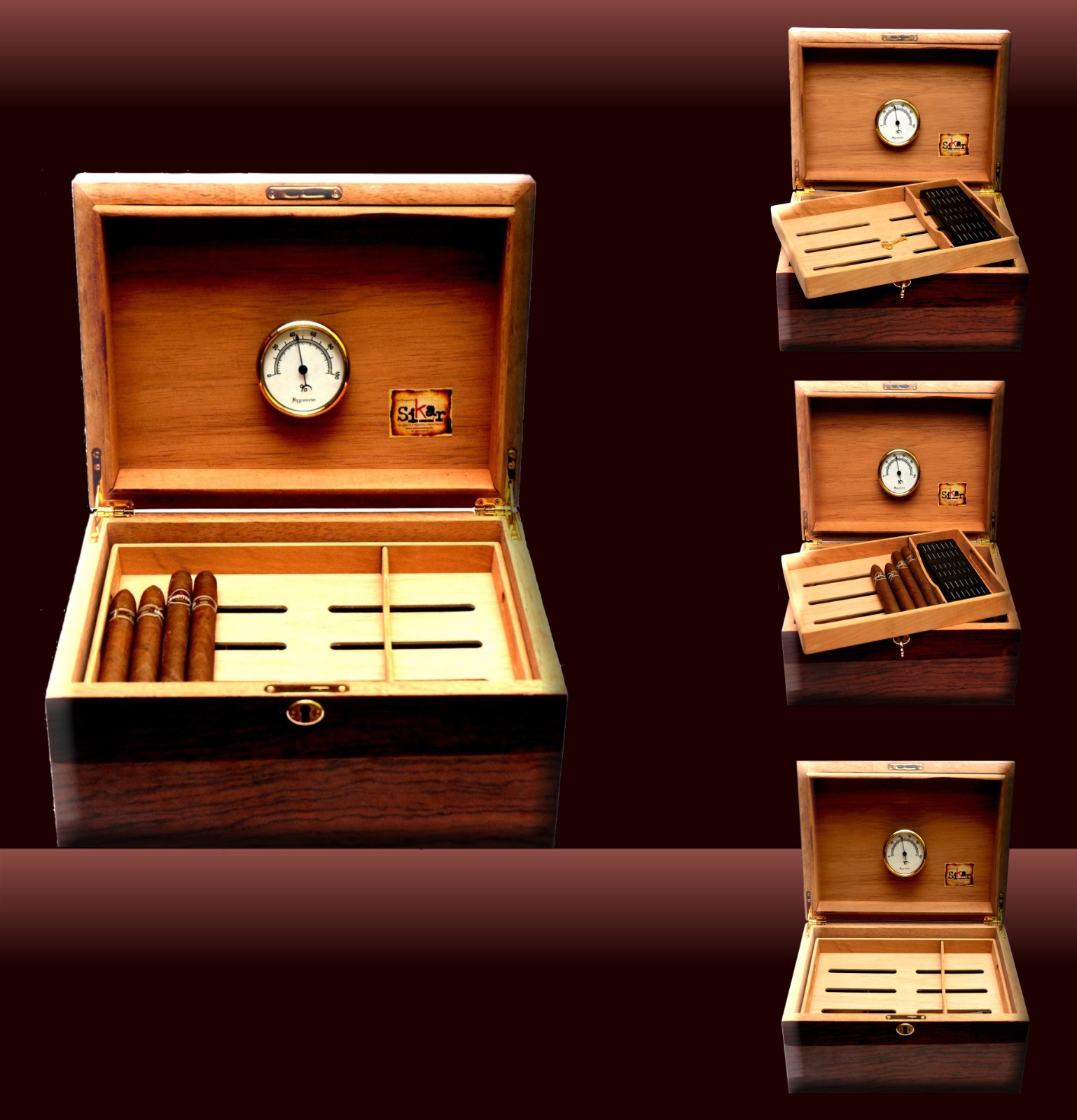 Desk Top Humidor 75-100 Cigars - Image 3